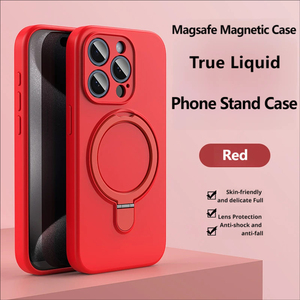 Funda de Silicona Líquida con Anillo Magnético y Soporte para iPhone 18 17 16 15 14 13 12 11 Pro Max Plus 16e, Protección de Cámara - Product Image 4