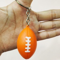 Porte-clés Mini Ballon de Rugby en PVC, Pendentif de Simulation, Accessoire de Bijoux DIY, Souvenir de Jeu Sportif, Petit Cadeau Promotionnel