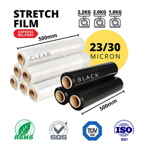 Rouleau de film étirable transparent PUDI en PE, largeur 50 cm, résistant à l'humidité, emballage souple - Product Image 2