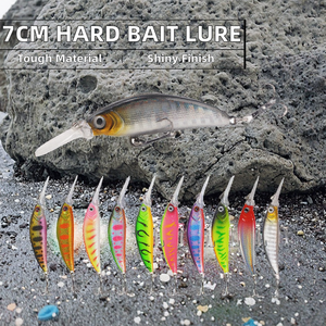 Vente en gros d'appâts durs de 7cm/6g leurre de pêche méné revêtement réfléchissant <span class=keywords><strong>pour</strong></span> saumon d'eau douce poisson-chat vivaneau basse matériau ABS - Product Image 3