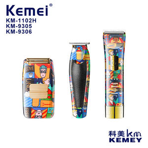 Kemei 3 In 1 Grooming Kit Electric Shaver Hair Clipper Trimmer <b>Set</b> For Men Professional <b>Barber</b> Tool Combo USB Rechargeable - Product Image 5