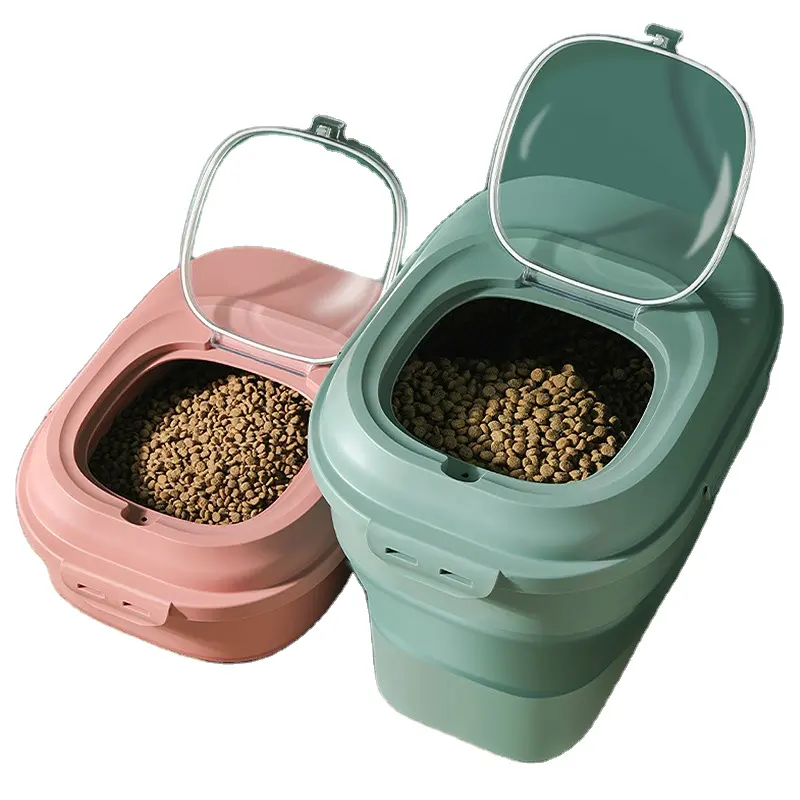 7.5L 25L pet feeding Food Storage Box Bin ermetico Dog Treat plastica 20kg pet food container per cane gatto