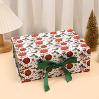 Emballage cadeau de Noël haut de gamme écologique, rigide, avec finition mate, nœud monobloc et fermeture magnétique, vente en gros - Meilleures ventes