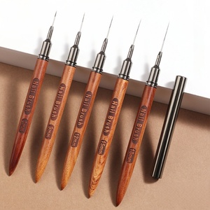 2025 New Wooden Pole Nail Art Line Pen Needle Tube Extremely <b>Fine</b> Nail Line Drawing Gel <b>Liner</b> Nail Art Sale Bearty Product - Product Image 1