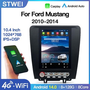 Autoradio GPS Navi multimédia Android 14 Carplay Auto avec écran style Tesla pour <span class=keywords><strong>Ford</strong></span> <span class=keywords><strong>Mustang</strong></span> 2010-2014 BT DSP 4G - Product Image 2