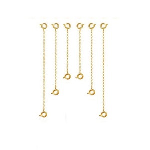 Chaîne d'extension rouge vif plaquée or, chaîne d'allongement réglable pour bracelet, collier, fournitures de fabrication de bijoux - Product Image 1