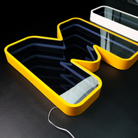 Enseigne LED Deep Abyss personnalisable Illusion d'optique 3D Miroir infini Attrayant Boutique/Décoration intérieure Voiture Publicité Mur Entreprises