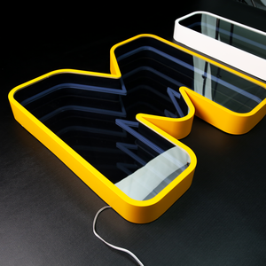 Personalizzabile profondo abisso LED segno 3D illusione ottica specchio infinito accattivante <span class=keywords><strong>negozio</strong></span>/decorazione per la casa auto pubblicità muro aziende - Product Image 3