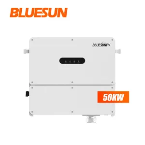 Bluesun on grid inverter 50 kw 100kw dc to ac grid tied 3phases solar inverter for solar power system home