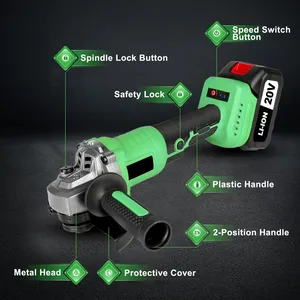 20V Cordless Angle With Brushless Motor Industrial/DIY Power Tools Grinding Battery Source Disc Wheel CA-20A Brushless Cordless - Product Image 4