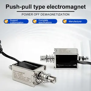 LSD-0837B Solenóide Eletromagnético tipo tração força de impulso quadro aberto Solenóide Linear elétrico de elevação