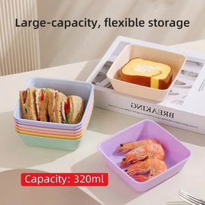 Support OEM Spit Bone Dish Dried Fruit Plate <b>Plastic</b> Straw Tray Trash <b>Disc</b> Straw Side Dish Spitting Bone Dishes Small Plates - Product Image 6