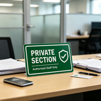 Autocollants de sécurité en PVC durables et personnalisés, section privée, personnel autorisé uniquement, autocollants en PVC pour usine, bureau, entrepôt