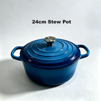 Ensemble de batterie de cuisine en fonte 3 pièces, compatible four, comprenant faitout et poêle, pour cuisinières à induction et à gaz