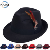 Großhandel Mode Herren Bayerischer Bier-Jazzhut Oktoberfest Deutscher Kostüm-Accessoire Bierfest Federhut Fedora