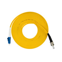 ALLSTRONG Kabel Patch Cord Serat Optik Male-Male ST/UPC-LC/UPC Simplex SM Single Mode FTTH Jaringan Enterprise Campus 3.0mm