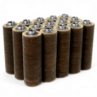 Brosse cylindrique creuse en acier inoxydable, rouleau de polissage industriel rotatif, brosse à rouleau métallique pour dérouillage et ébavurage, durable