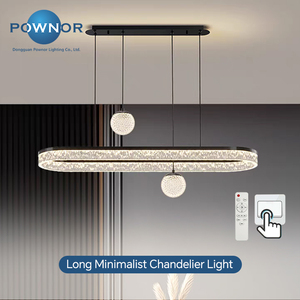 Elegante Lampada <span class=keywords><strong>a</strong></span> Sospensione <span class=keywords><strong>LED</strong></span> Lineare con Pannello in Acrilico, 40W con Due Lampadine Sferiche <span class=keywords><strong>per</strong></span> Sala da Pranzo e Decorazione Domestica - Product Image 1