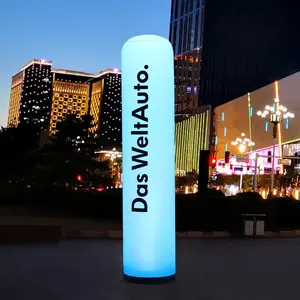Suporte de luzes para anúncio, coluna inflável de led, design personalizado, tubo de led