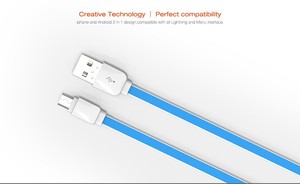Câble <span class=keywords><strong>USB</strong></span> <span class=keywords><strong>Micro</strong></span> Type-C LDNIO XS-07 en caoutchouc pour téléphone portable, chargeur <span class=keywords><strong>USB</strong></span>, câbles de données pour <span class=keywords><strong>iPhone</strong></span> - Product Image 4