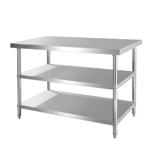 Mesa <span class=keywords><strong>de</strong></span> <span class=keywords><strong>trabajo</strong></span> <span class=keywords><strong>de</strong></span> cocina <span class=keywords><strong>de</strong></span> acero inoxidable <span class=keywords><strong>de</strong></span> doble capa personalizada <span class=keywords><strong>de</strong></span> alta calidad, <span class=keywords><strong>banco</strong></span> <span class=keywords><strong>de</strong></span> <span class=keywords><strong>trabajo</strong></span> <span class=keywords><strong>casero</strong></span> para hotel - Product Image 6