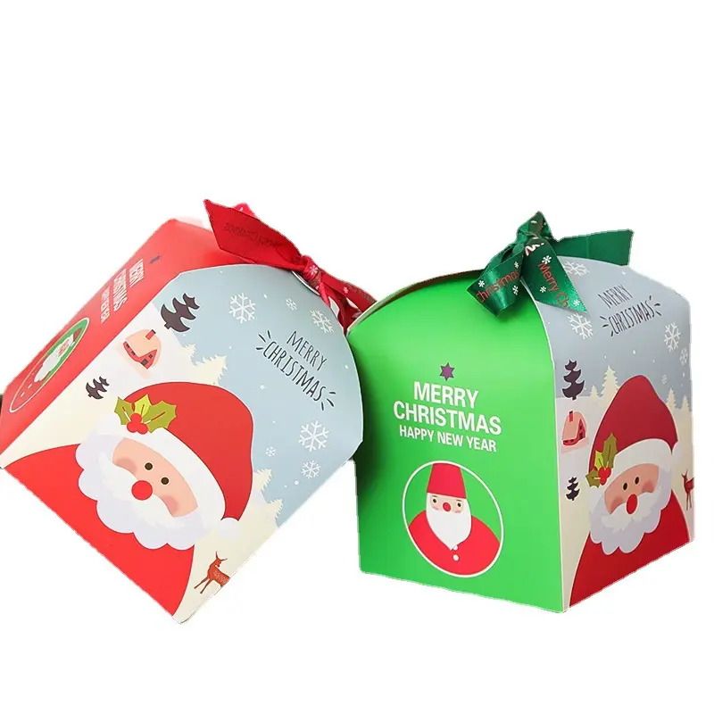 Creative Merry Christmas Apple Candy Gift Boxes Wedding Party Favors Cake Gift Packaging Boxes