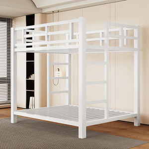 <span class=keywords><strong>Lit</strong></span> <span class=keywords><strong>superposé</strong></span> double en métal noir gain de place avec <span class=keywords><strong>hauteur</strong></span> réglable et barrières de sécurité pour hôtel, appartement, dortoir, style moderne - Product Image 5