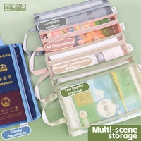 Carpeta de Presentación Portátil STARTRICHEST con Doble Cremallera, Bolsa para Documentos A4, Bolsa de Malla PP para Archivos, Bolsillo para Documentos