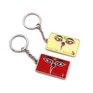 Gold Plated <b>Keychains</b> Custom <b>Personalized</b> Zinc Alloy Enamel Keyrings for Souvenir Gifts - Product Image 1