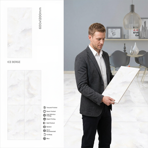 9mm Thick Episodi Ivory Glazed Porcelain Floor <b>Wall</b> Tiles For Outdoor Project - Product Image 2