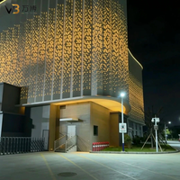Panneaux de mur-rideau en alliage d'aluminium, modernes, écologiques, imperméables, ignifuges, anticorrosion, revêtement PVDF, décoration extérieure