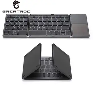 Great Roc OEM faltbare drahtlose Mini-Tastatur tragbare BT3.0/5.1 faltbare Tastatur Touchpad für iPad IOS Tablet PC-Handy