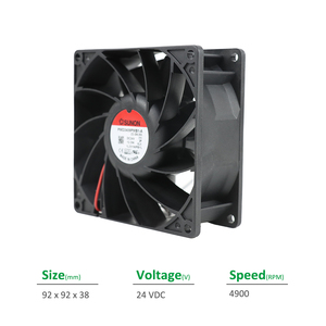 พัดลมระบายความร้อนแบบแกนสำหรับตู้ไฟฟ้า SUNON PMD2409PMB1-A (2).GN I55 ขนาด 92x92x38 มม. 24VDC 510mA 12.2W 4900RPM 120.2CFM ลูกปืนแบบ Ball Bearing  ODM - Product Image 2