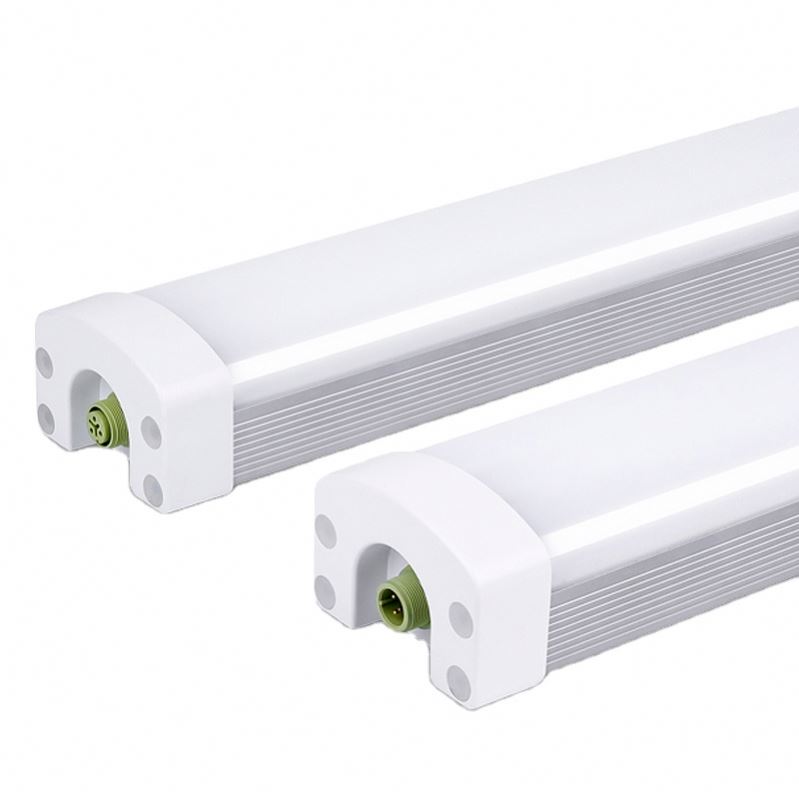 Customized IP66 Waterproof LED Tube Batten Lights 2ft-8ft Aluminum Vapor Tight Fixtures Linkable Tri Proof Light