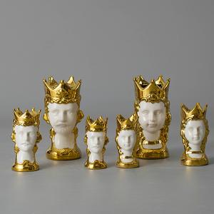 <span class=keywords><strong>Vaso</strong></span> testa siciliana pezzo d'arte in ceramica artigianale e dipinta a mano per la decorazione del giardino di casa - Product Image 5