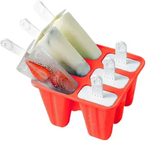 उच्च गुणवत्ता आसान रिलीज कस्टम पॉप मशीन बर्फ Lolly प्लास्टिक सिलिकॉन पुश अप बर्फ Popsicle मोल्ड संलग्न सत्ता पक्ष के साथ lids