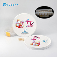 Para Yucera Zirconia presinterizada en blanco 1200MPa Fuerza flexural Suministro de laboratorio dental eléctrico