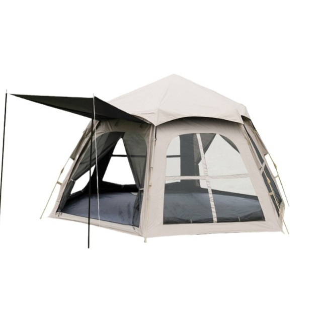 Factory Wholesale Dome Zipper Mesh Screen Awning Sun Shade Exterior Family Camping Tent