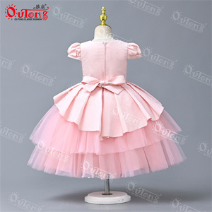 Yoliyolei-vestido de fiesta de tul con lazo para niña pequeña, vestido estampado de nuevo estilo, con sombrero, <span class=keywords><strong>2023</strong></span> - Product Image 3