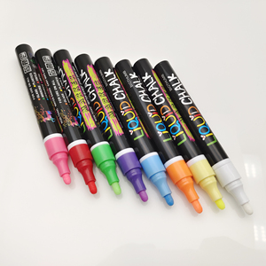 Pennarelli per lavagna durevoli a <span class=keywords><strong>8</strong></span> colori a secco e a umido-24 etichette, punte reversibili-per bambini, finestrini, vetri per auto - Product Image 2