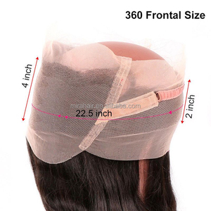 Commercio all'ingrosso brasiliano 360 Lace frontale naturale pieno pizzo frontale 100% estensione dei capelli umani può legare una coda di cavallo - Product Image 3