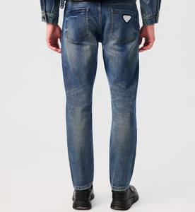 Pantalones de mezclilla para hombre, estilo único, corte ajustado, pierna recta, formales de negocios, casuales, lavados, para otoño e invierno, venta al por menor y al por mayor - Product Image 3