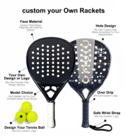 Raquette de paddle en fibre de carbone avec logo personnalisé pour les sports de plein air, graphite 3K/12K/18K, forme diamant/goutte d'eau/ronde, poignée EVA portable