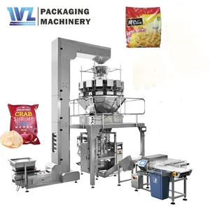 Vffs Zakjes Voor Chips Koffiebonen Noten Gepofte Voedsel Suiker Zout Salade High Speed Verpakkingsmachine