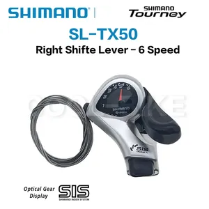 Manettes de vitesse <span class=keywords><strong>Shimano</strong></span> Tourney SIS SL TX50 pour vélo, 3x6s, 3x7s, 3 vitesses gauche, 6 vitesses droite, 7 vitesses, 18/21 vitesses, paire de leviers de vitesse SL TX50 avec câble - Product Image 5
