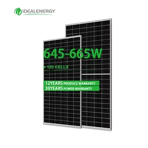 IDEAL-Corte panel solar 645w 655w 665w 675w 685w 695w paneles solares de 650 vatios 22% directo de china