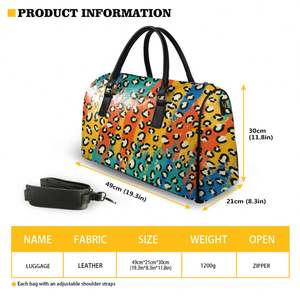 Sac de <span class=keywords><strong>voyage</strong></span> personnalisé pour femmes, valise à main, Logo personnalisable, tissu polyester imprimé, grande valise - Product Image 6