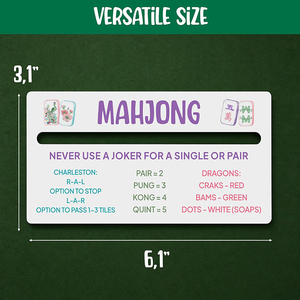 Paquete de 4 Lectores de Líneas de Mahjong Americano de Acrílico, Reglas Claras y Visibles, Buscador de Líneas Profesional, Regalos de Mahjong y Póker para Mujeres, Caja de Regalo - Product Image 5