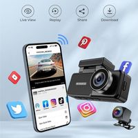 4K Mini Car Dash Cam Double Lentille Avant et Arrière GPS et Wifi Activé FHD Vision Nocturne Enregistreur de Conduite Boîte Noire pour la Conduite de Jour et de Nuit