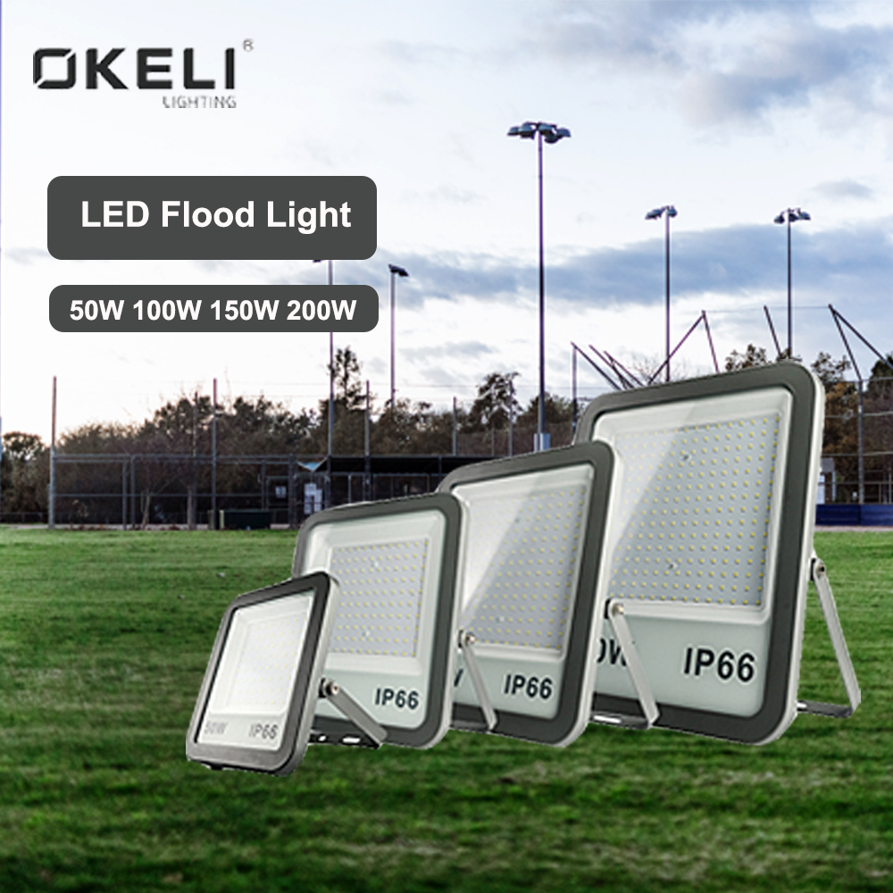 OKELI High Brightness 50W 100W 150W 200W IP66 Waterproof Portable Led Flood Light